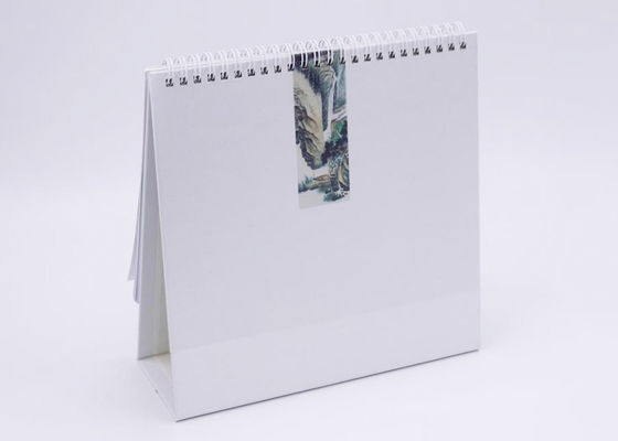 透明なプラスチック カバー、300gsmビジネス卓上カレンダーが付いているペーパー卓上カレンダー