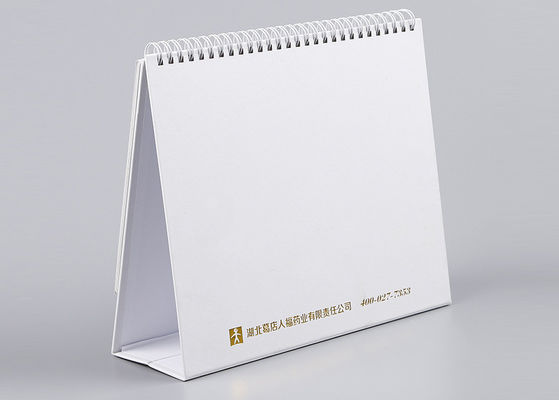 立場が付いている折り畳み式の卓上カレンダー、光沢のラミネーションの装飾的な卓上カレンダー