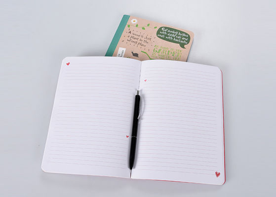 無線綴じの紙表紙の点の格子ノート、多彩なプラスチック縛られたノート