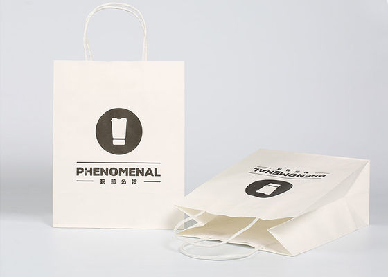 大判紙の白いパッキング袋、ギフトの衣服のパッキングのための印刷されたギフト袋