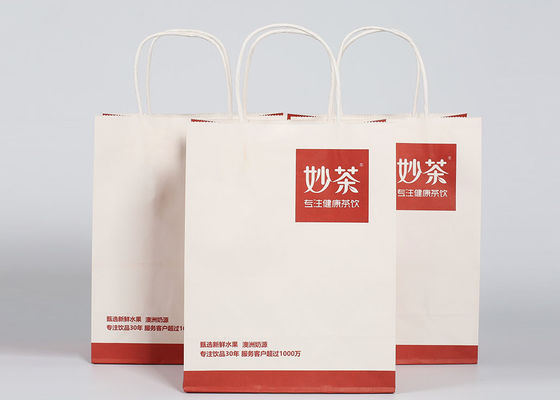 赤はリサイクルされた装飾的な袋、習慣を取り除きますペーパー買い物袋を印刷しました