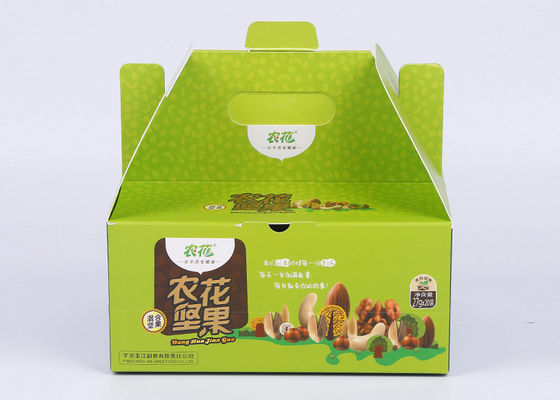 緑書食品包装のための包装箱の光沢のあるラミネーションそして柔らかい折目を取り除いて下さい