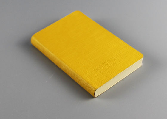 Debossedの黄色い紙表紙の毎日のメモのためのノートによってリサイクルされる無光沢のアート ペーパー